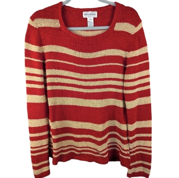 Rena Rowan large sweater in gold and red 60% acrylic - Picture 1 of 9